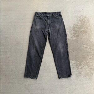 Vintage 90’s Levis 550 Relaxed Fit Orange Tab Black Denim Jeans Size 34 USA Made